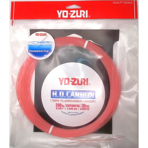 YO-ZURI H.D. CARBON 100% FLUOROCARBON LEADER 200lb, 30yds - R900-DP